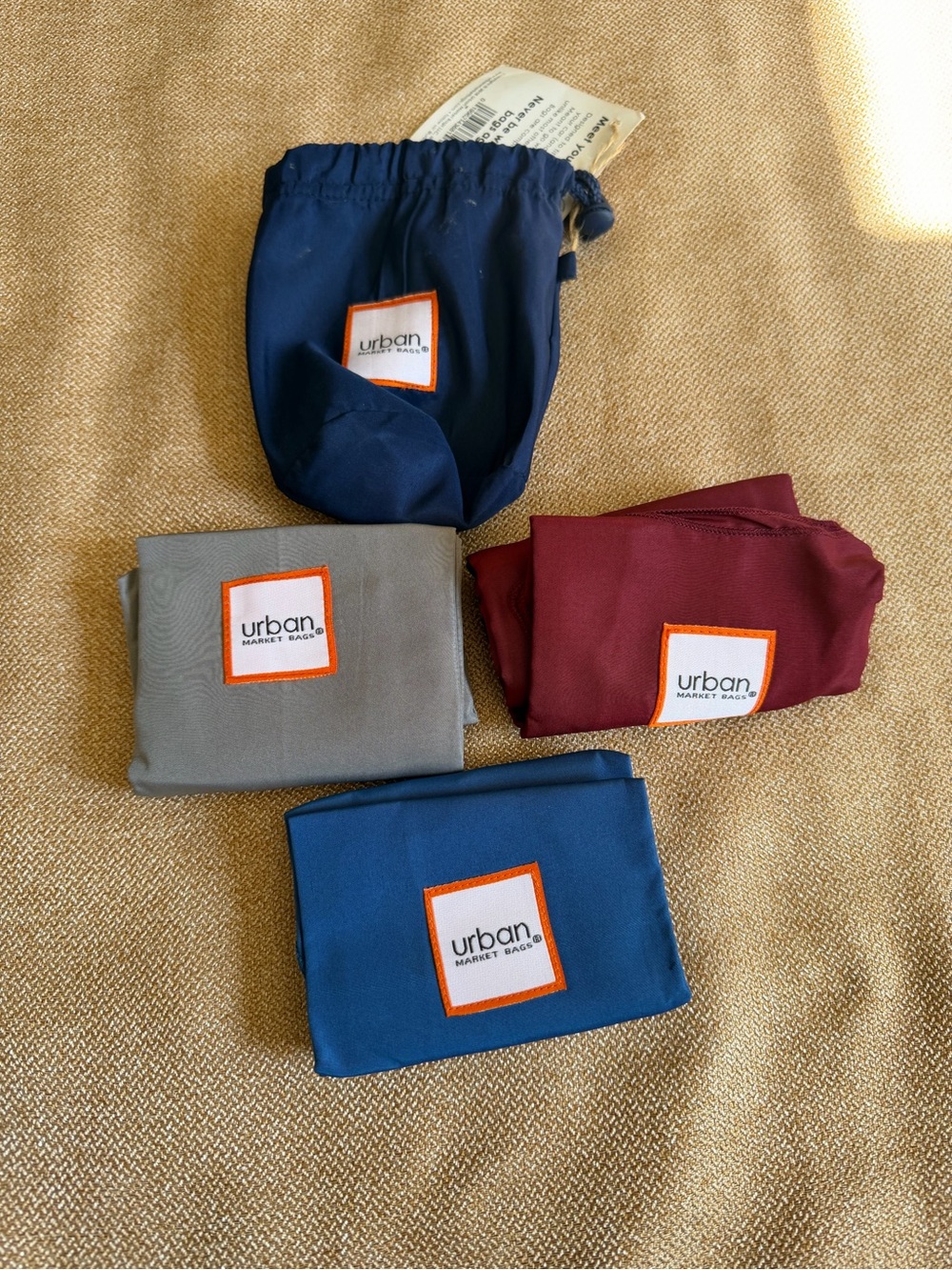 New Urban Market Bags 3 Pack Reusable Shopping Bags Stylish Sturdy Washable